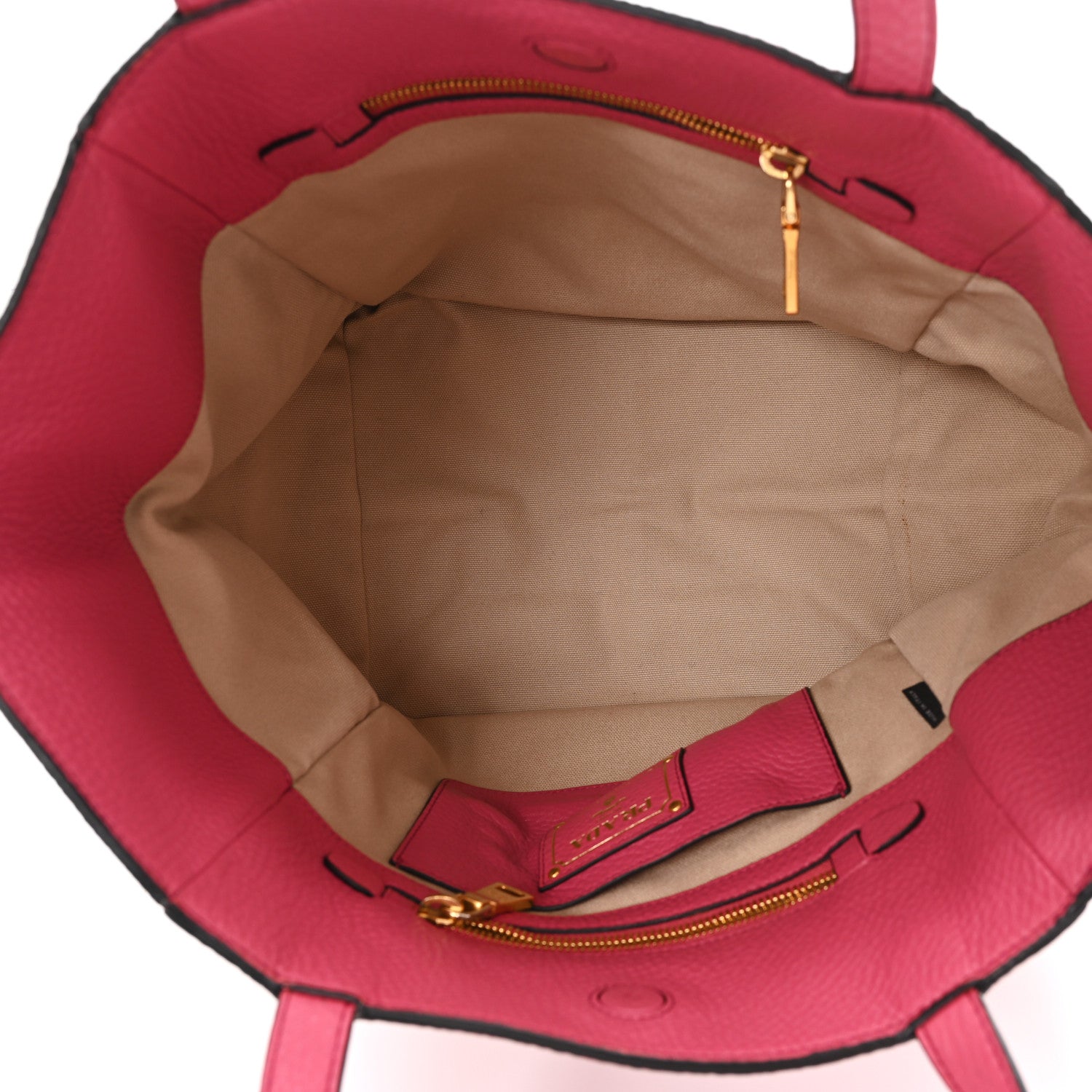 Prada Vitello Daino Shopping Tote Peonia 5 of 11