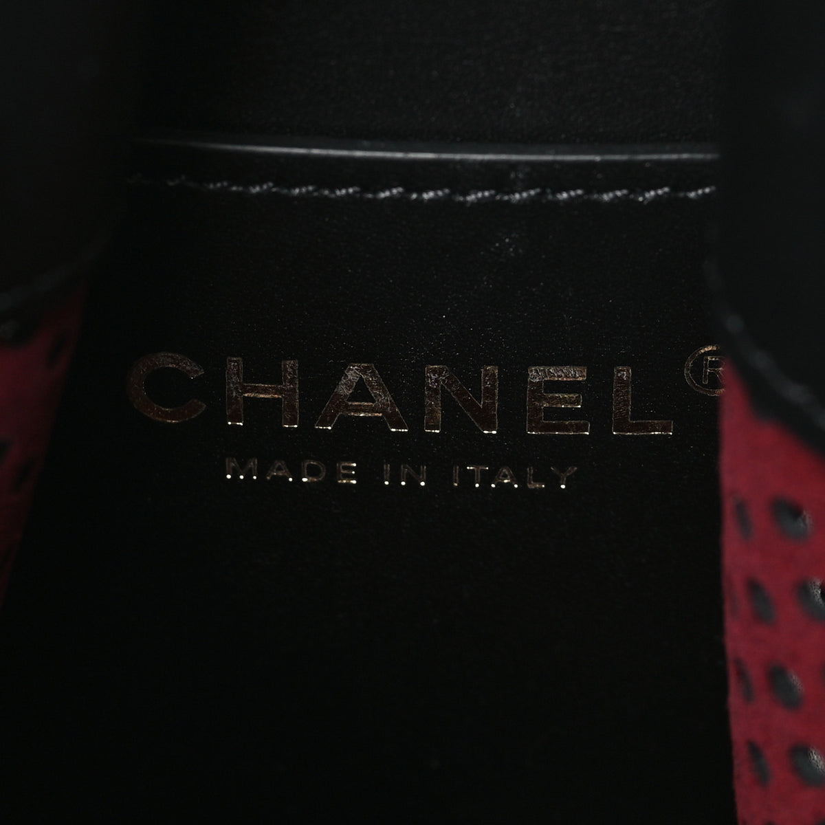 Chanel Perforated Calfskin Mini Chanel 25 Handbag Black 6 of 10