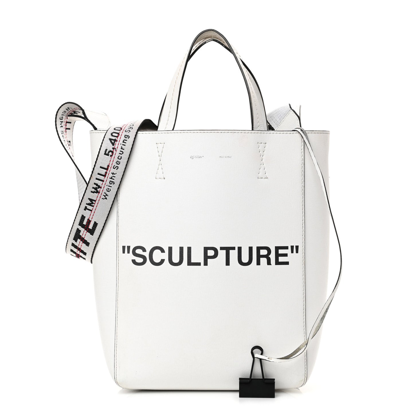 Calfskin Sculpture Tote Bag White