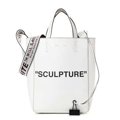 Off-White Calfskin Sculpture Tote Bag White 1 of 18