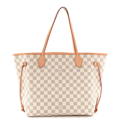 Louis Vuitton Damier Azur Neo Neverfull MM Rose Ballerine 1 of 10