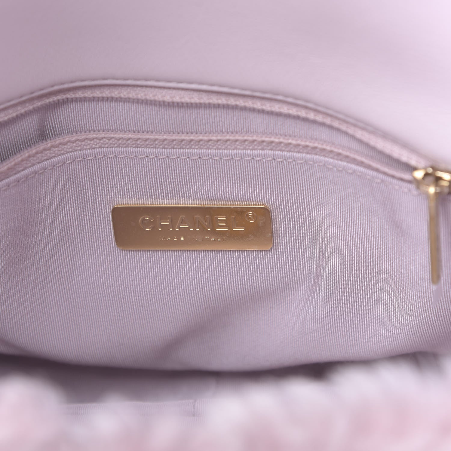 Chanel Shearling Sheepskin Medium 19 Flap Light Pink 6 of 11