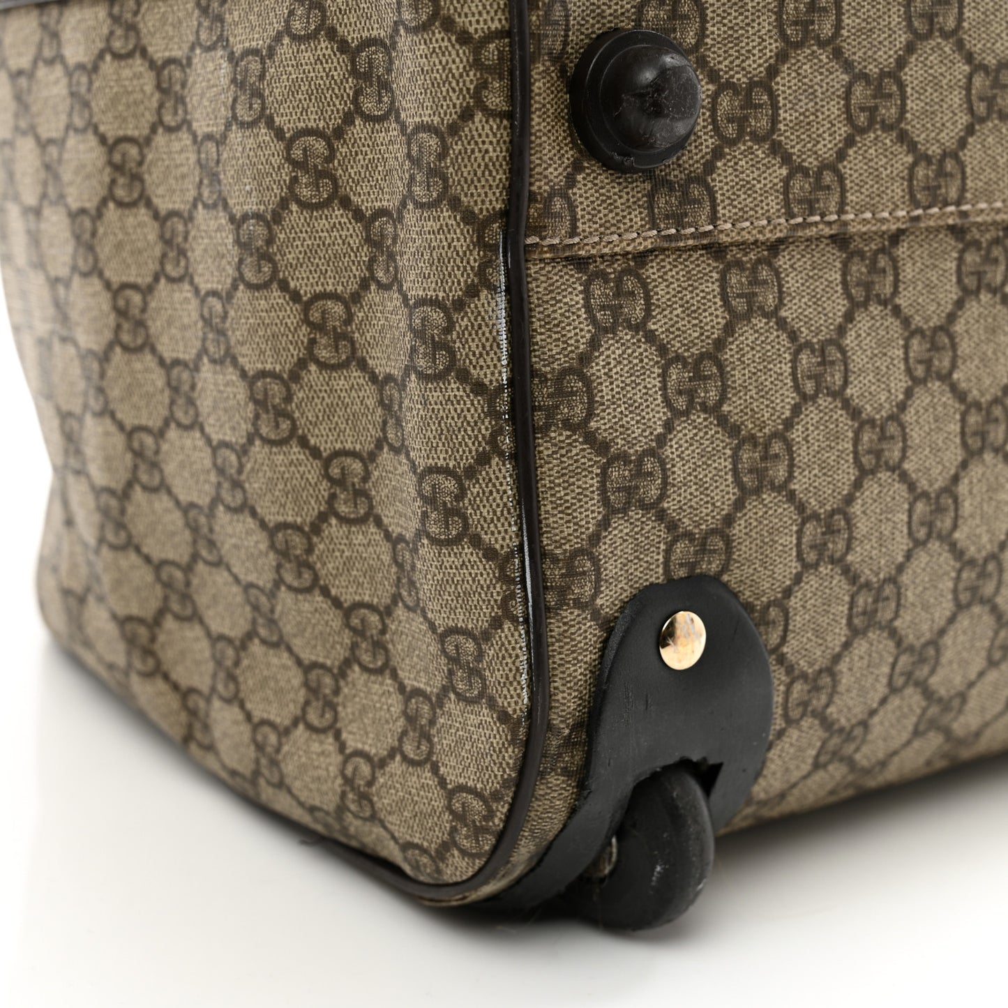 GG Plus Monogram Large Carry On Duffle Bag Brown