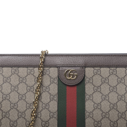 Gucci GG Supreme Monogram Web Medium Ophidia Chain Shoulder Bag Brown 10 of 10