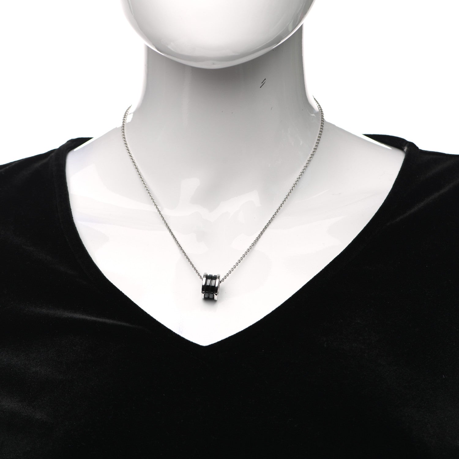 Bulgari Sterling Silver Ceramic Save The Children Pendant Necklace 2 of 5