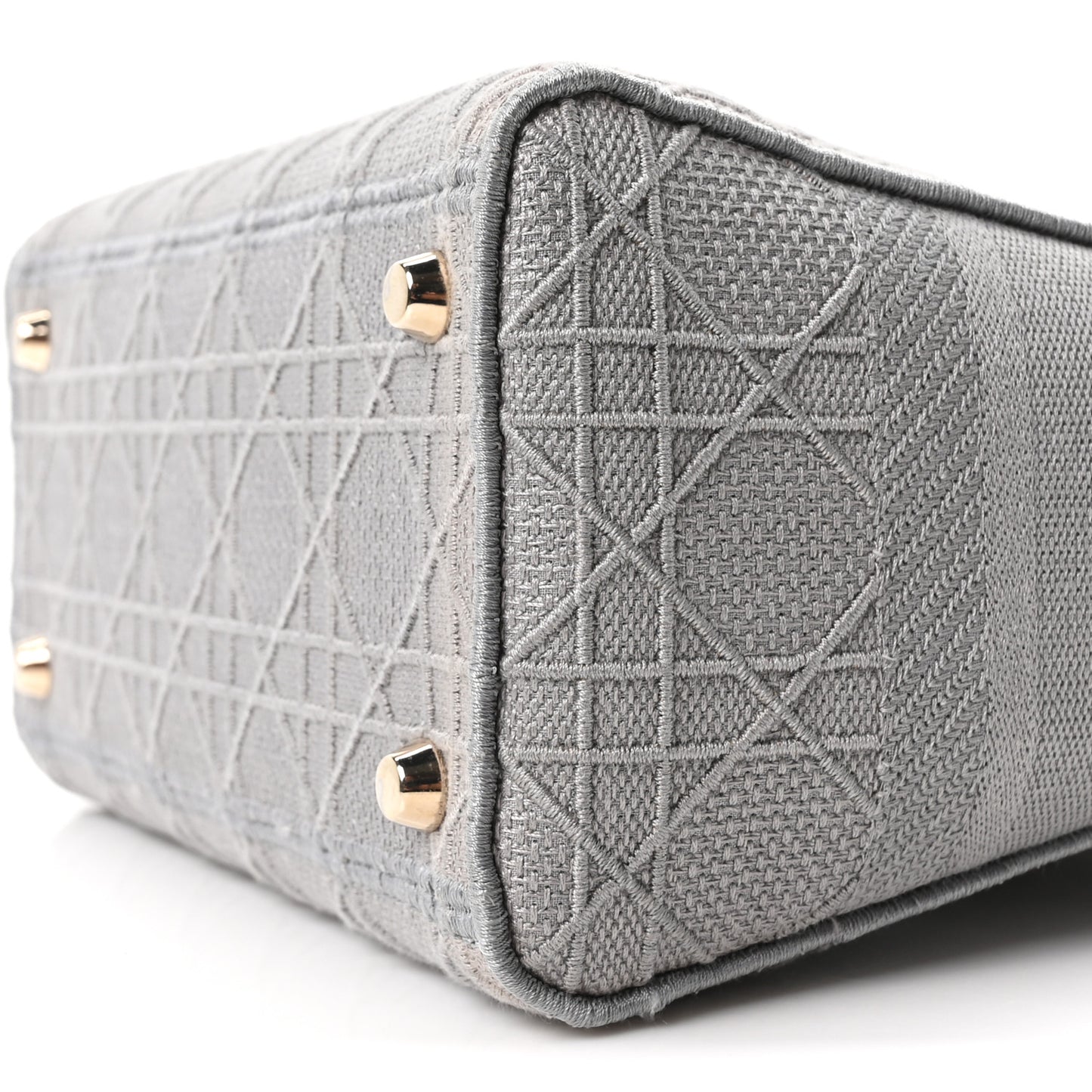 Canvas Embroidered Cannage Medium Lady D-Lite Gray