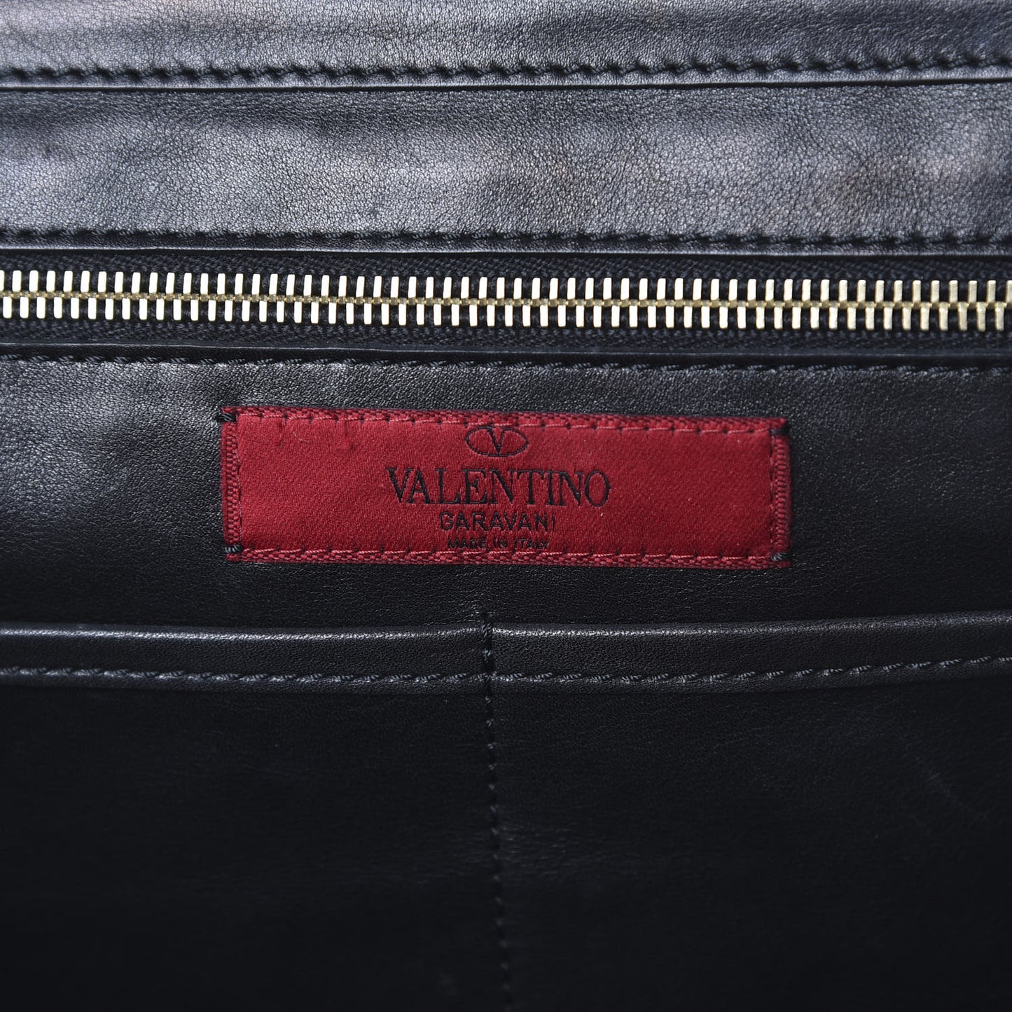 Vitello Medium Rockstud Tote Black