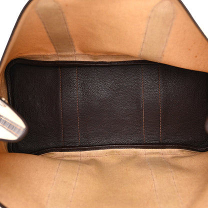 Hermes Buffle Skipper Toile Garden Party 36 MM Tote Marron Fonce 5 of 14