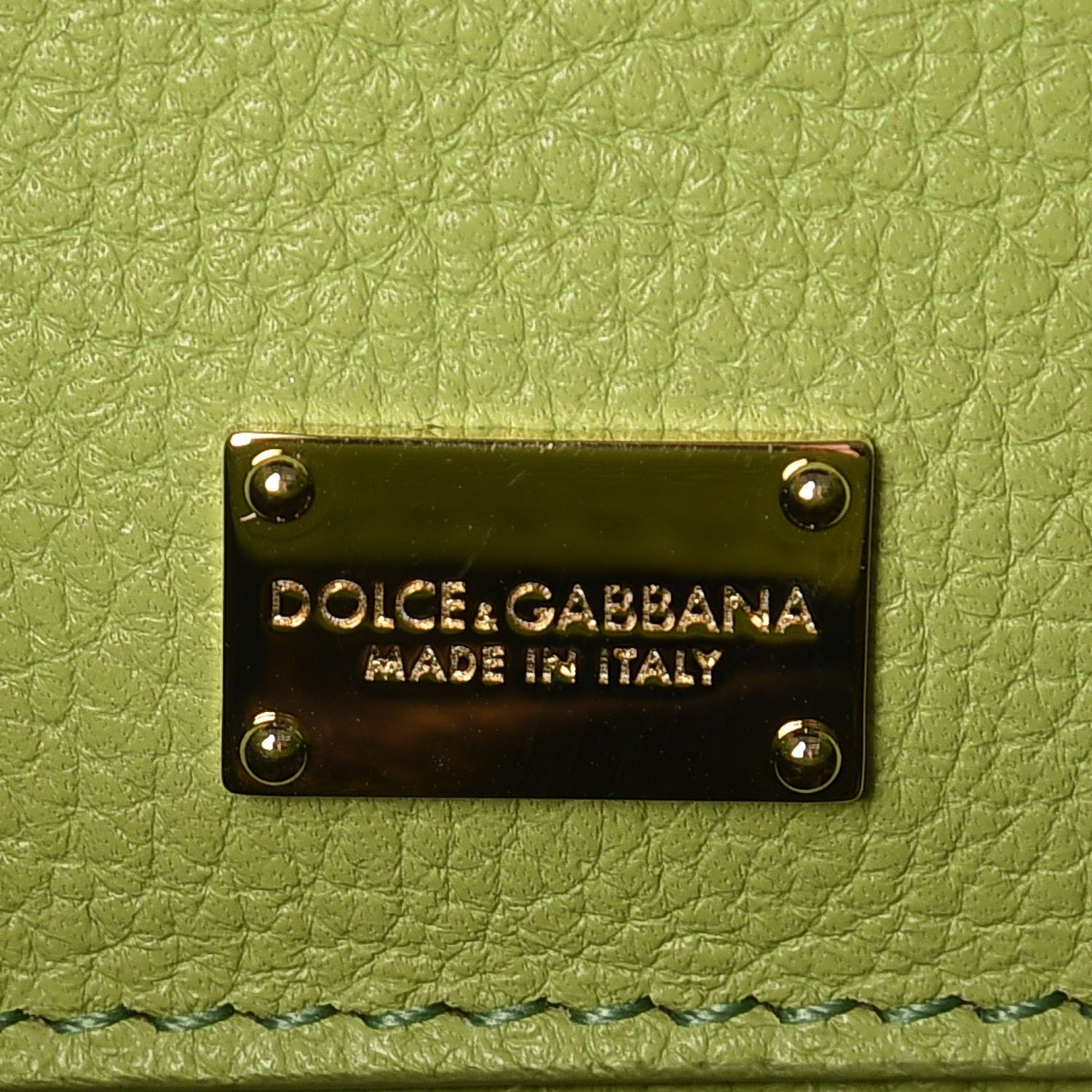 Dolce & Gabbana Pebbled Calfskin Sicily Backpack Green 6 of 6