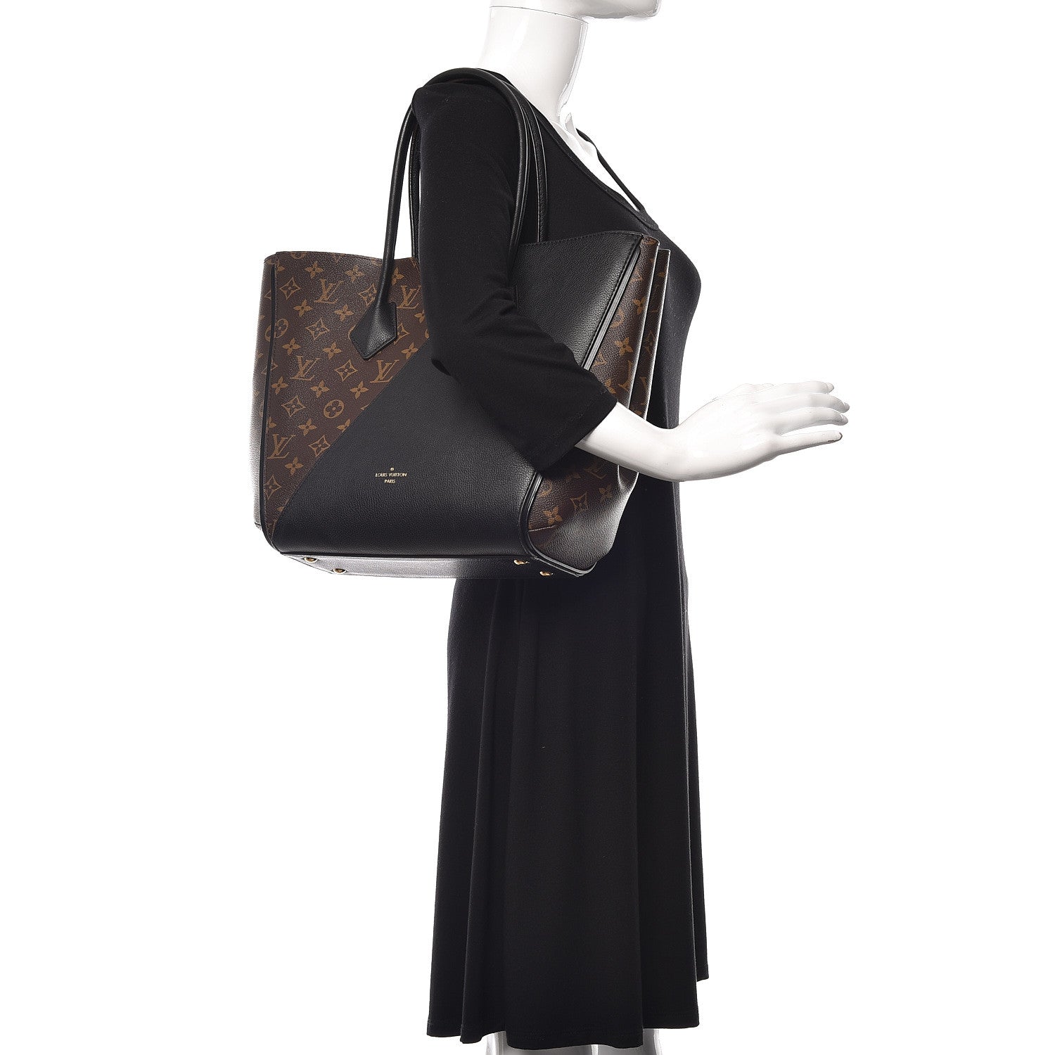 Louis Vuitton Calfskin Monogram Kimono Tote PM Black 2 of 13