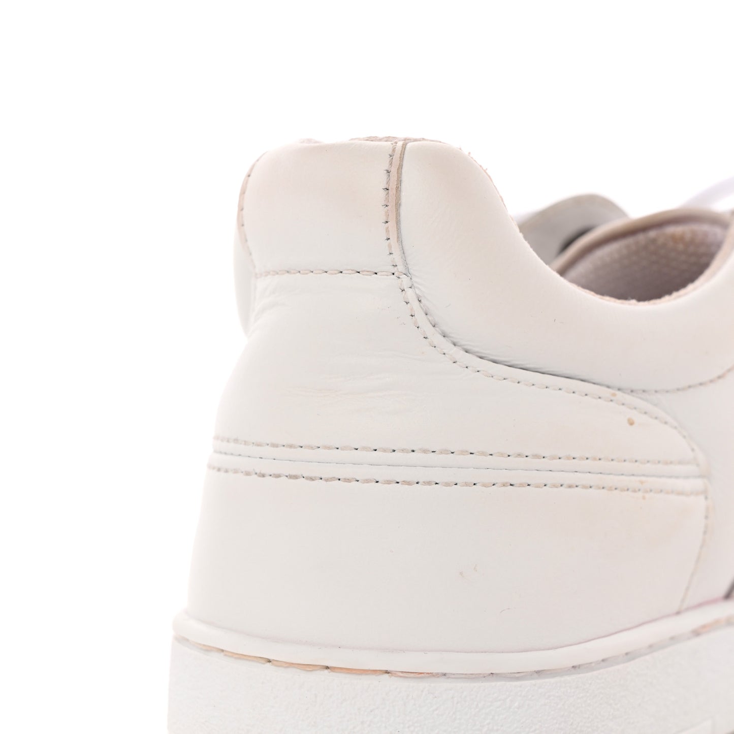 Calfskin Suede Dior Star Low Top Sneakers 36.5 White Black