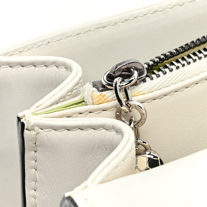Bulgari Calfskin Plisse Serpenti Forever Shoulder Bag White 11 of 12
