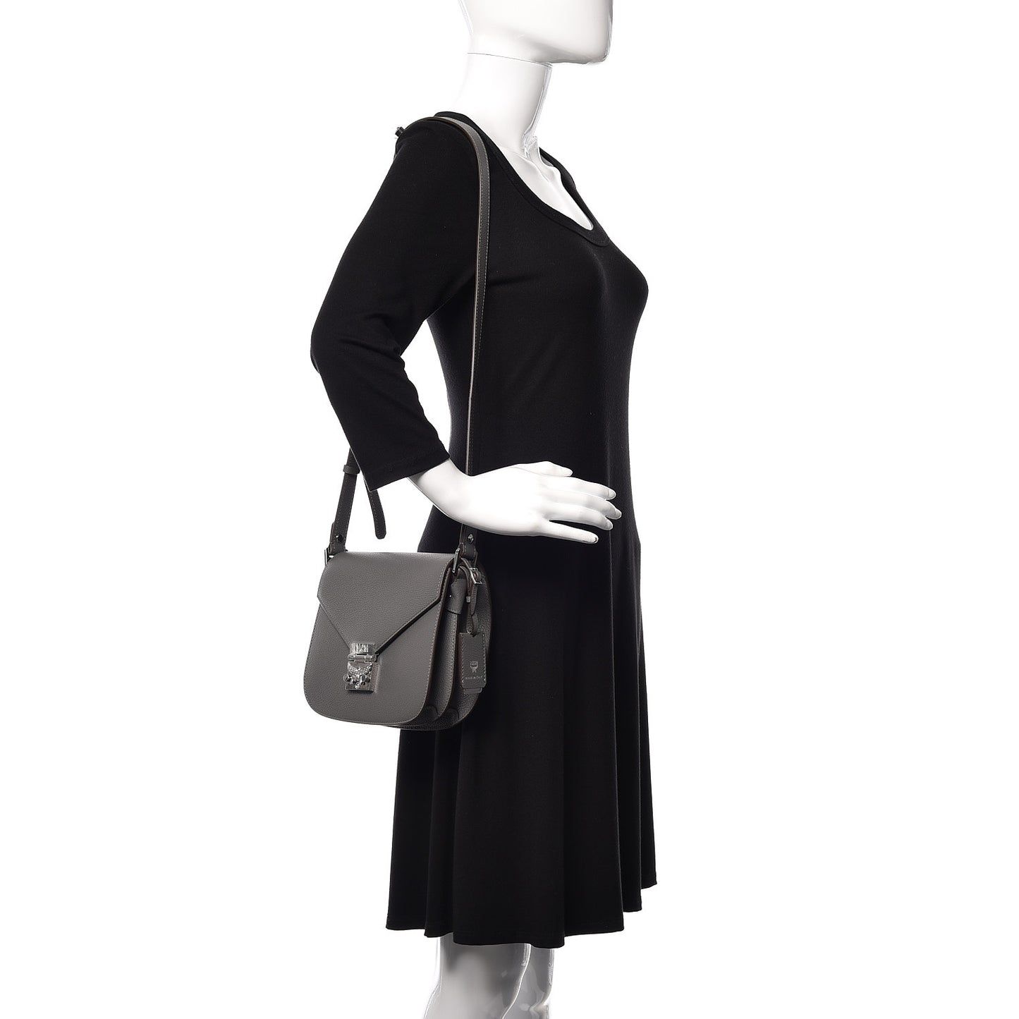 Park Avenue Calfskin Small Patricia Crossbody Bag Charcoal