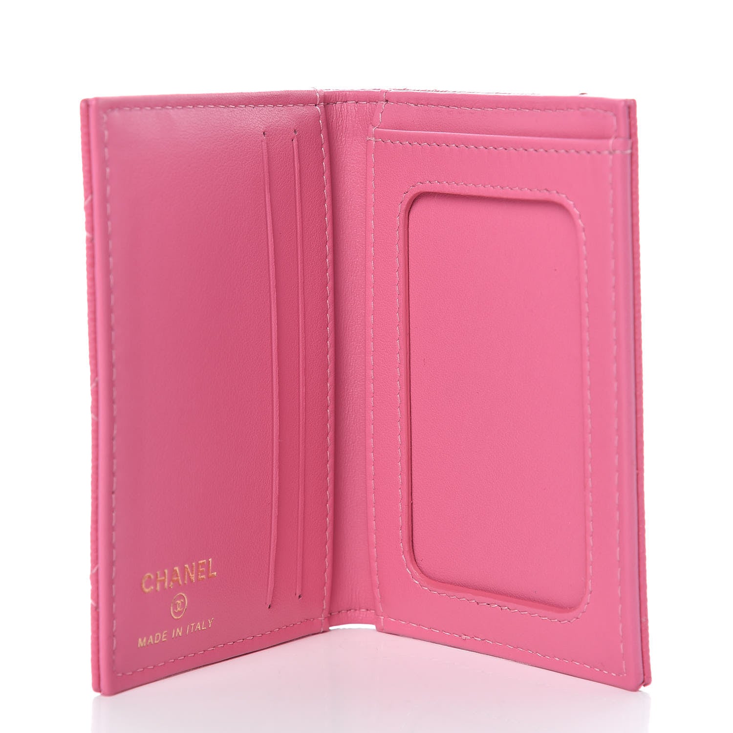 Chanel Caviar Quilted Card Holder Wallet Pink 5 of 8