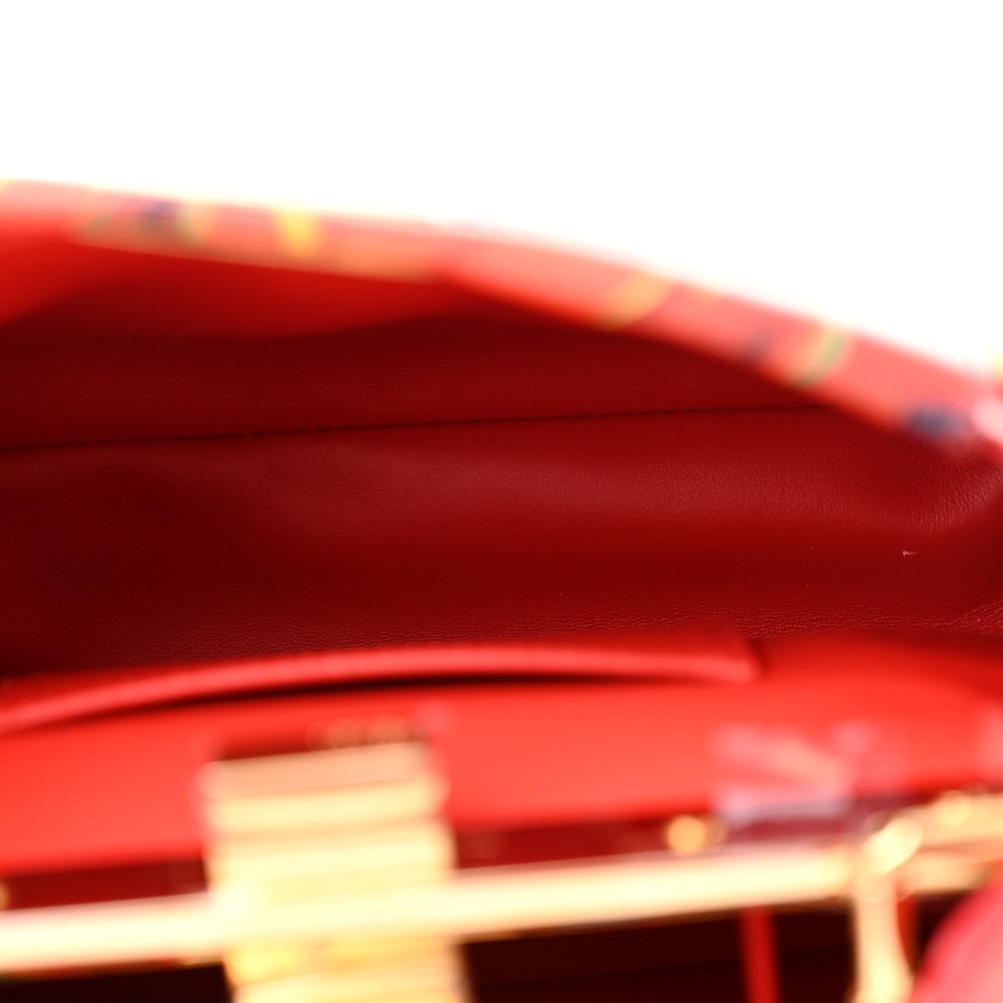 Nappa Marble Mini Peekaboo Iconic Satchel Rosso Multicolor