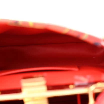 Fendi Nappa Marble Mini Peekaboo Iconic Satchel Rosso Multicolor 5 of 10