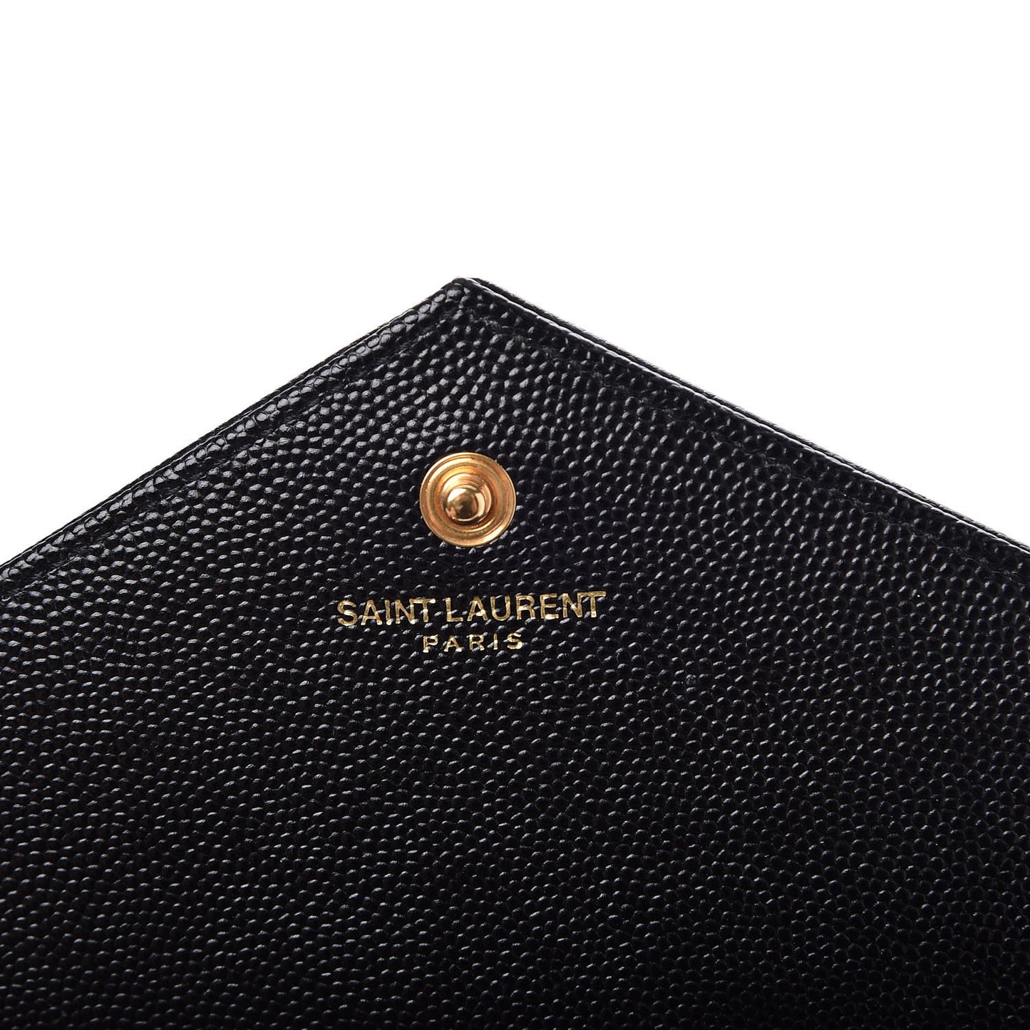 Grain De Poudre Matelasse Chevron Monogram Chain Wallet Black