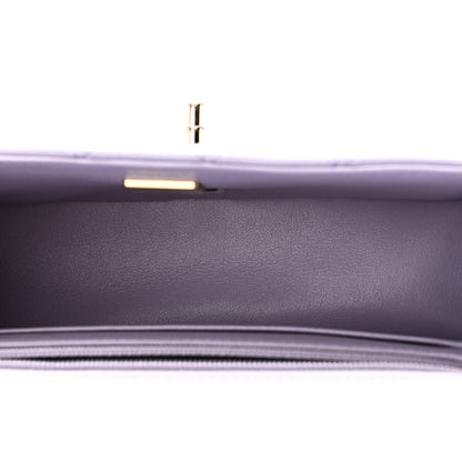 Chanel Lambskin Quilted Mini Top Handle Rectangular Flap Light Purple 5 of 11
