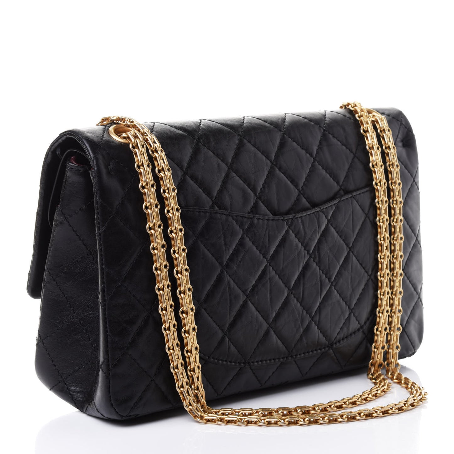 Aged Calfskin Quilted 2.55 Reissue 226 Flap Black