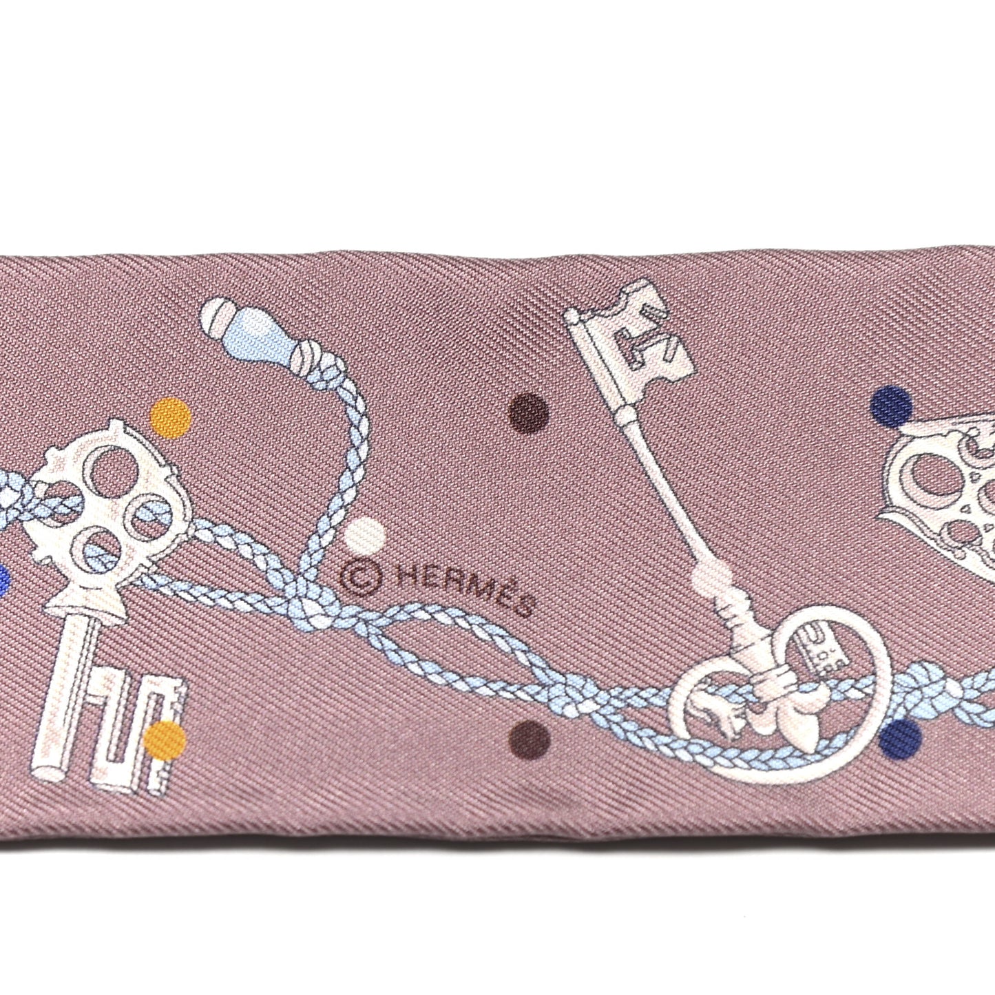 Silk Les Cles A Pois Twilly Marron Glace Gris