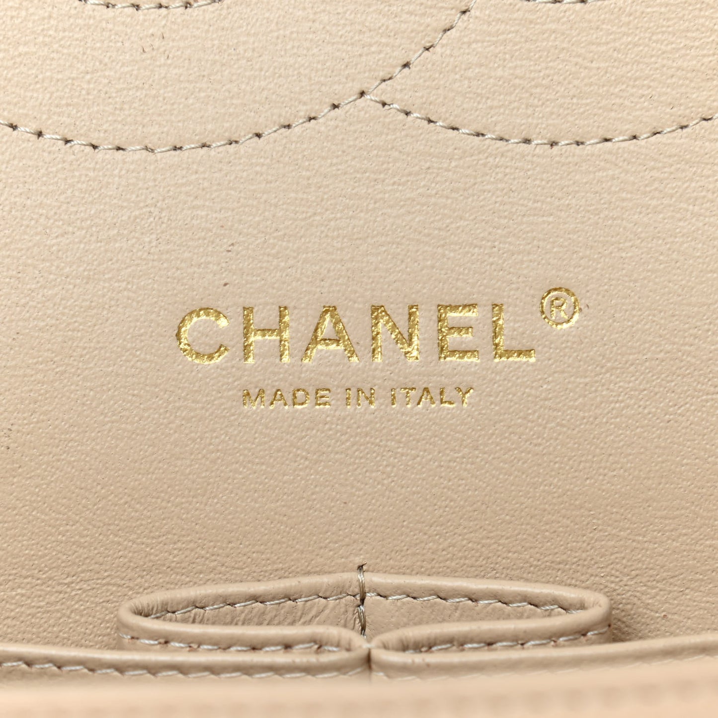 Caviar Quilted Jumbo Double Flap Beige