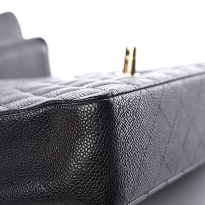 Chanel Caviar Quilted Medium Double Flap Black 19 of 22