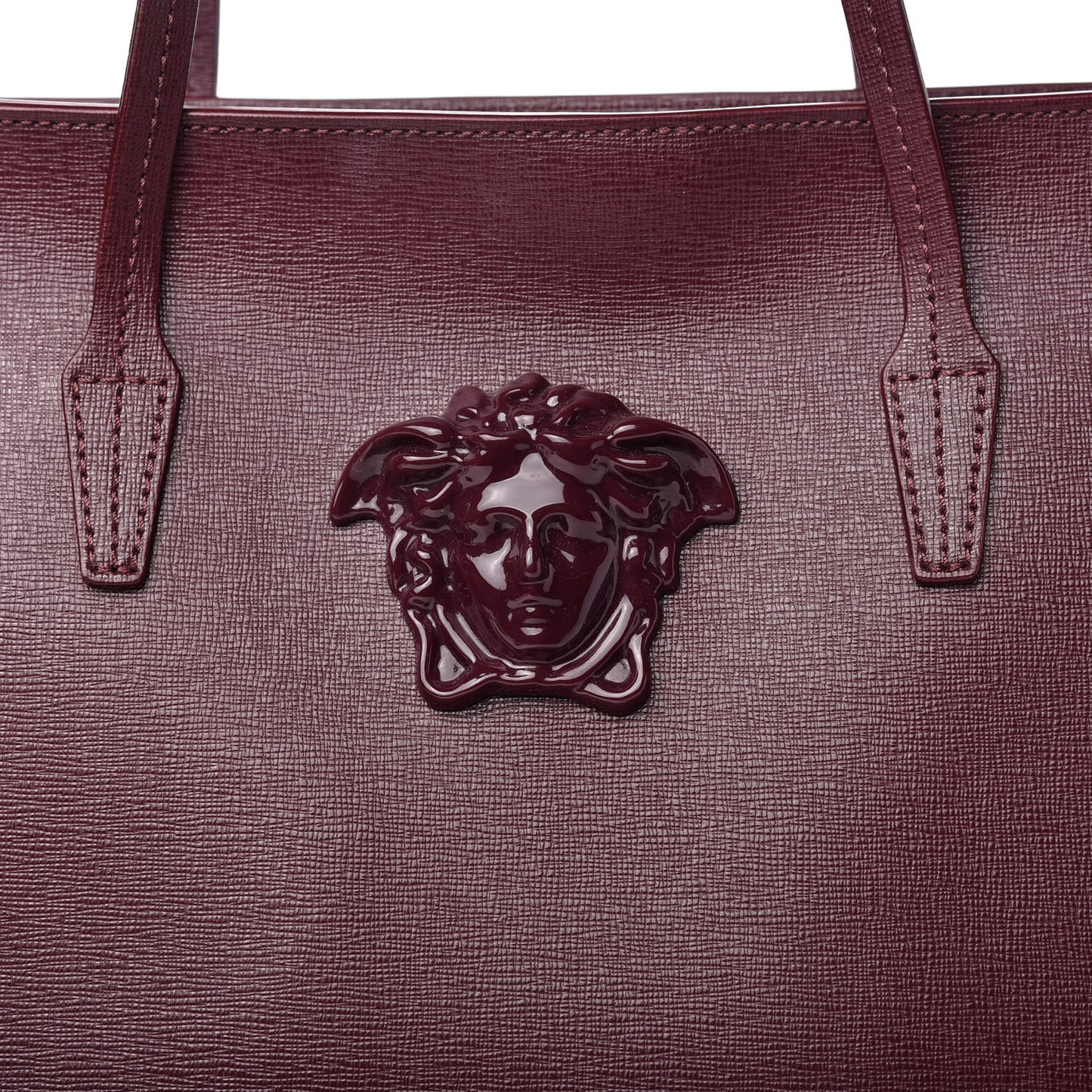 Saffiano Palazzo Medusa Tote Burgundy