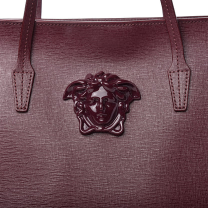 Versace Saffiano Palazzo Medusa Tote Burgundy 9 of 9