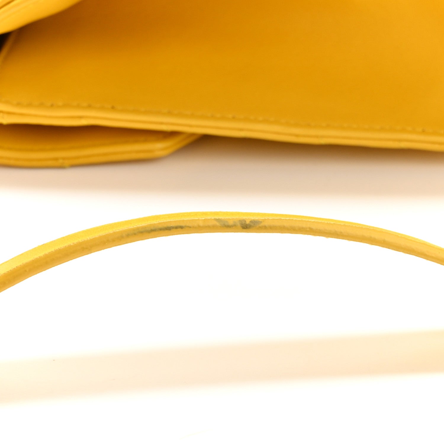 Saint Laurent Lambskin Matelasse Chevron Medium Monogram Satchel Mimosa 12 of 17