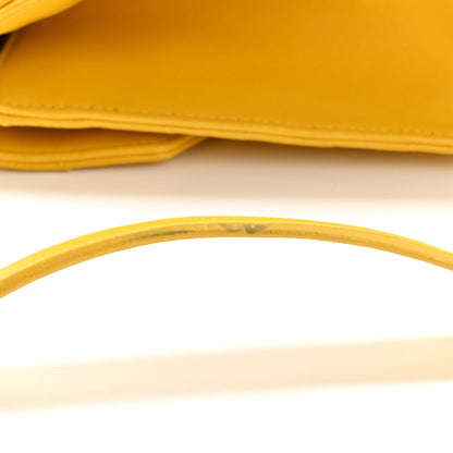 Saint Laurent Lambskin Matelasse Chevron Medium Monogram Satchel Mimosa 12 of 17