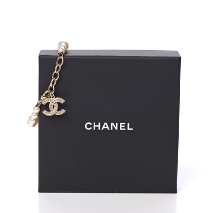 Chanel Crystal Pearl CC Bracelet Gold 4 of 4