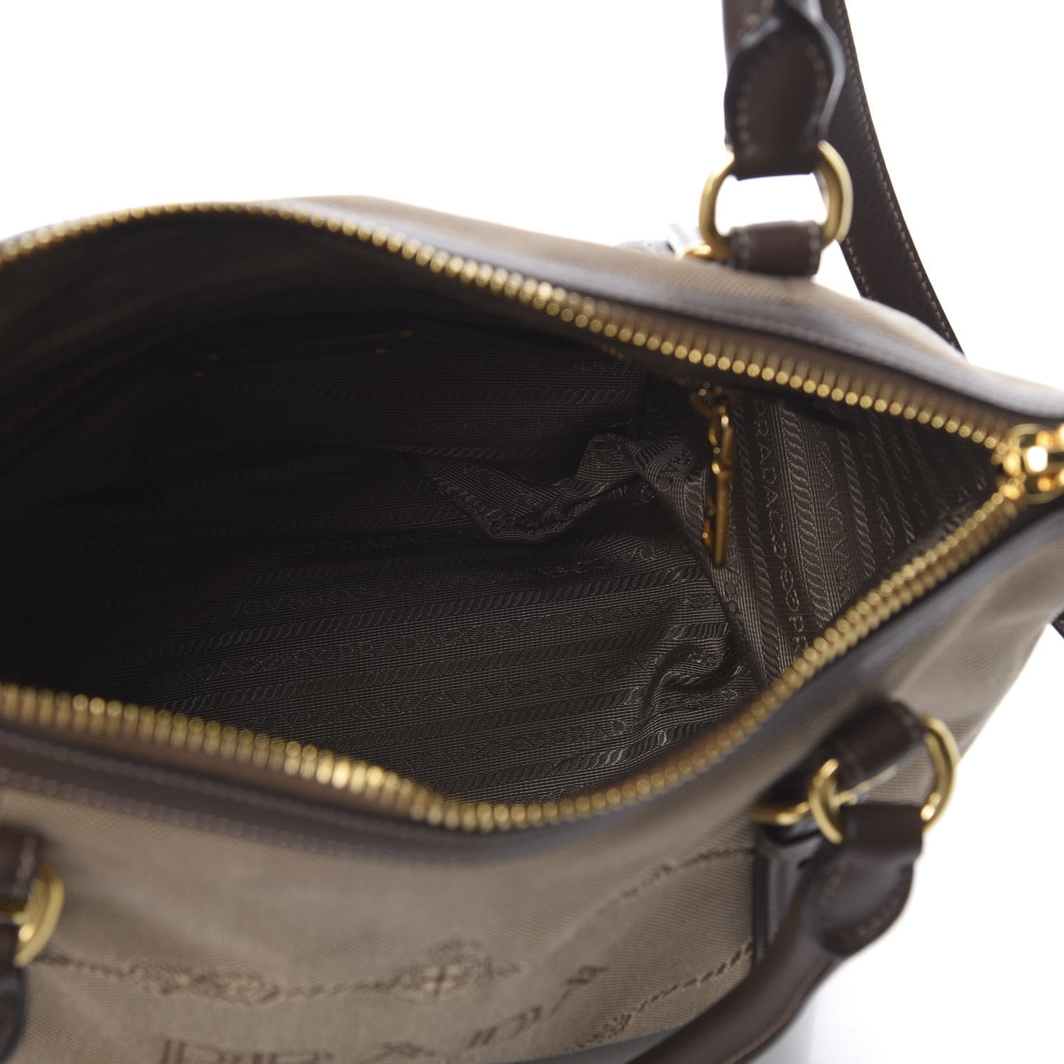 Prada Jacquard Logo Tote Corda Bruciato 6 of 11