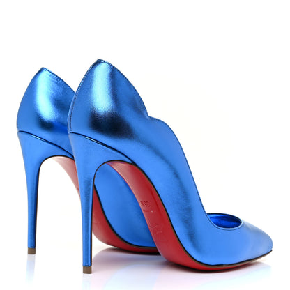 Christian Louboutin Metallic Patent Hot Chick 100 Pumps 35.5 Blue 4 of 9