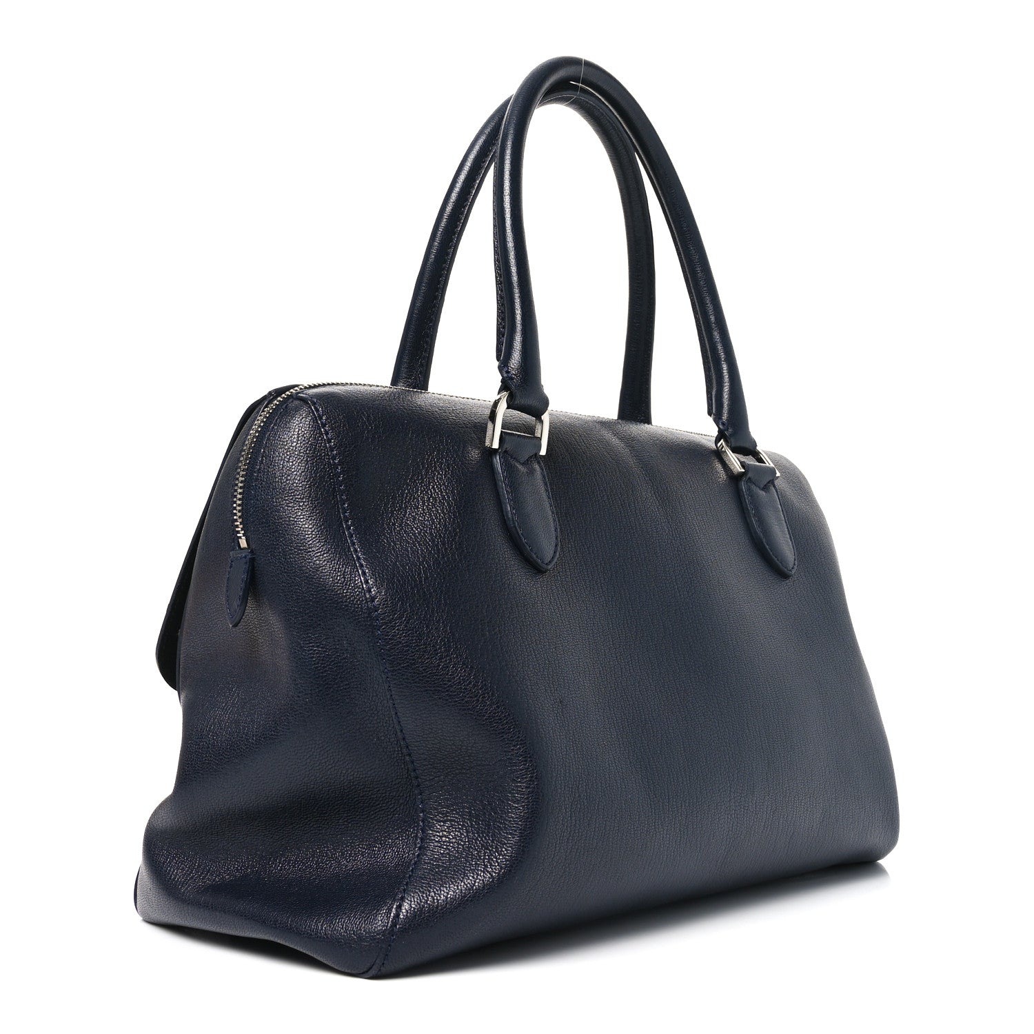 Mulberry Glossy Goatskin Medium Del Rey Satchel Midnight Blue 3 of 9
