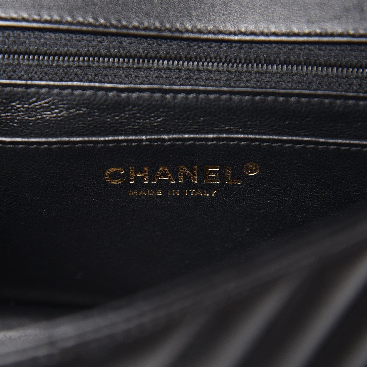 Chanel Lambskin Chevron Quilted Mini Rectangular Flap Black 6 of 8