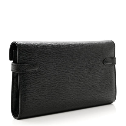 Hermes Epsom Kelly Longue Wallet Black 4 of 8