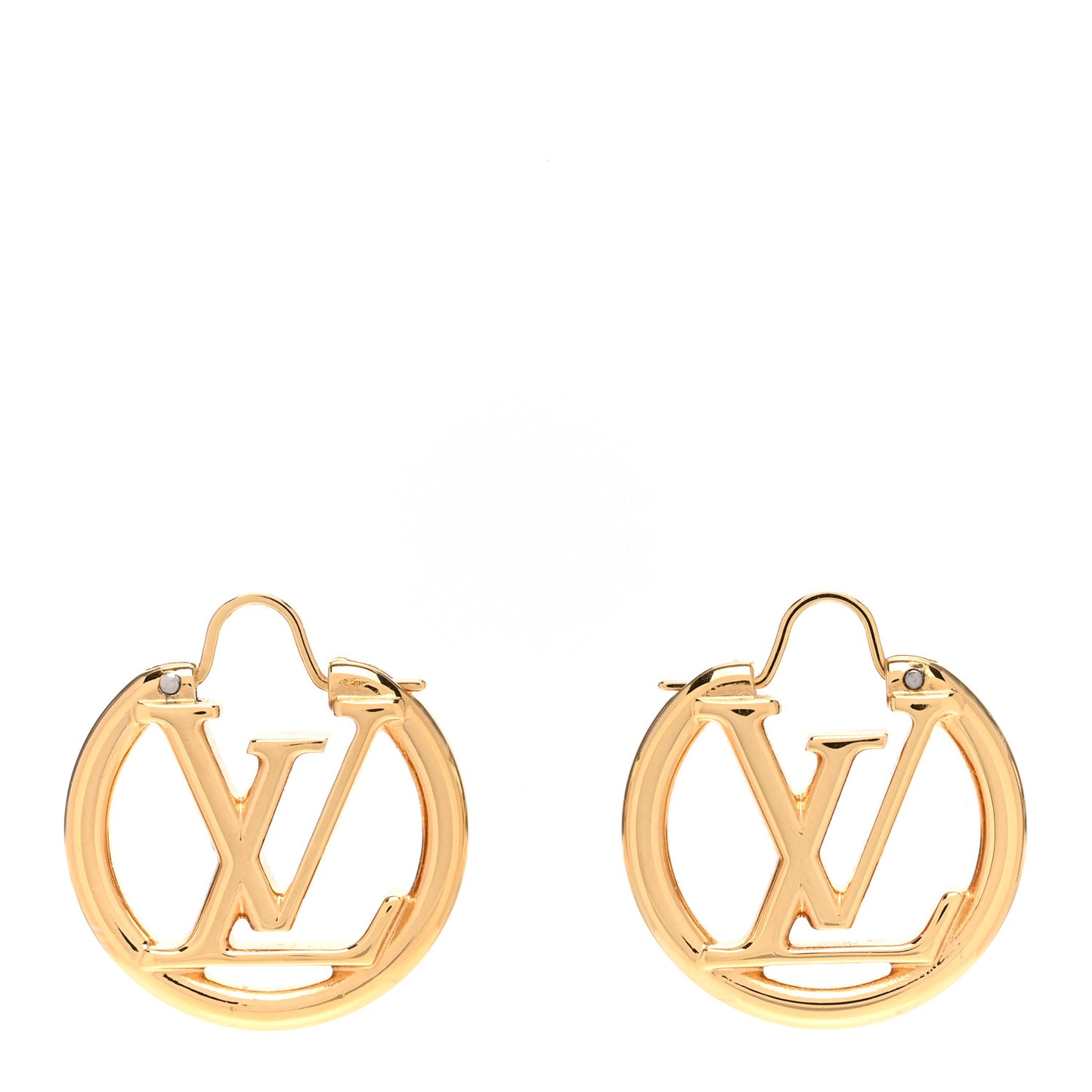 Metal Small Louise Hoop Earrings Gold