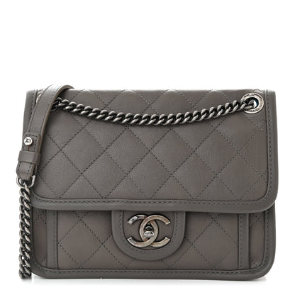 Chanel Calfskin Quilted Mini French Riviera Flap Grey 1 of 10
