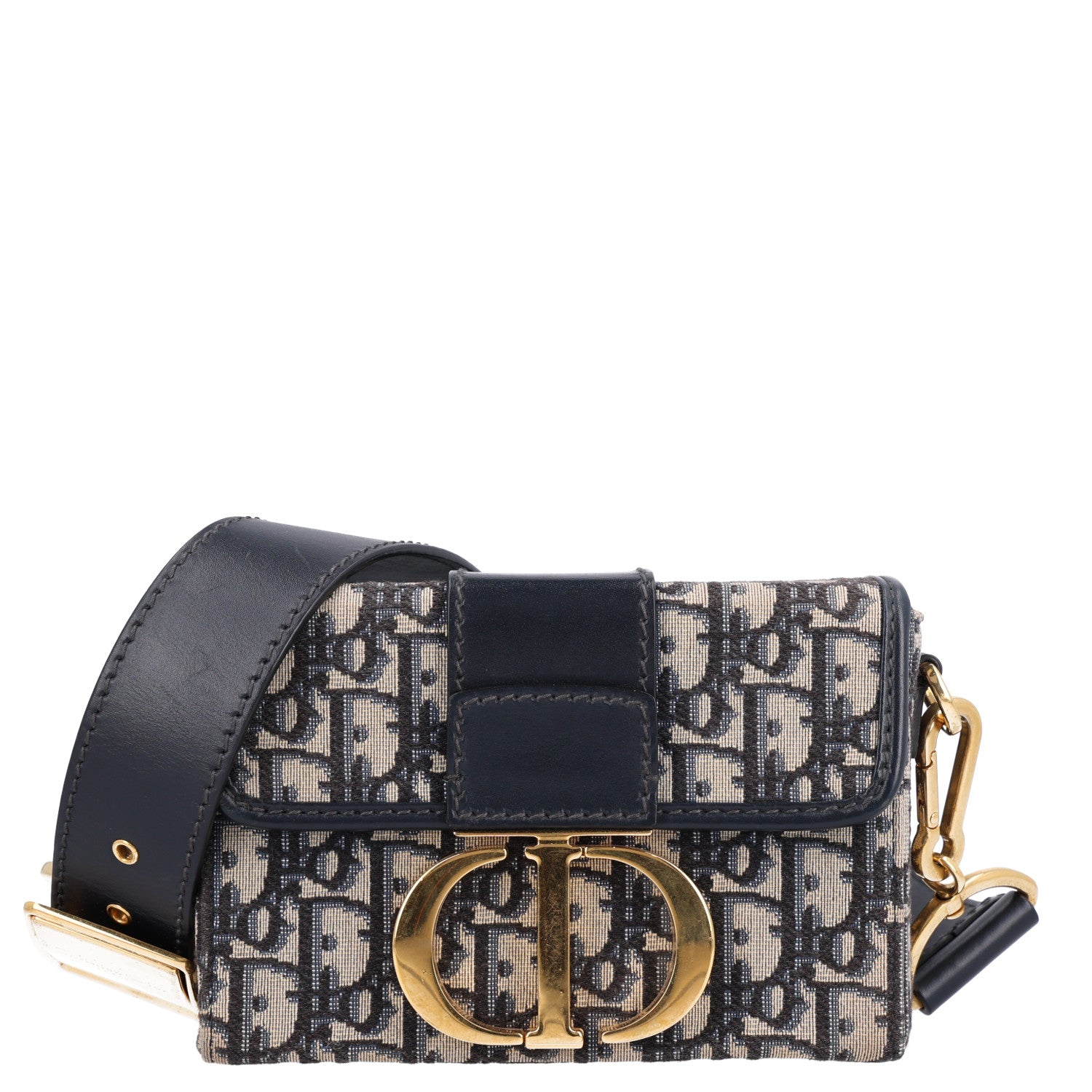 Christian Dior Oblique 30 Montaigne Box Bag Blue 1 of 9