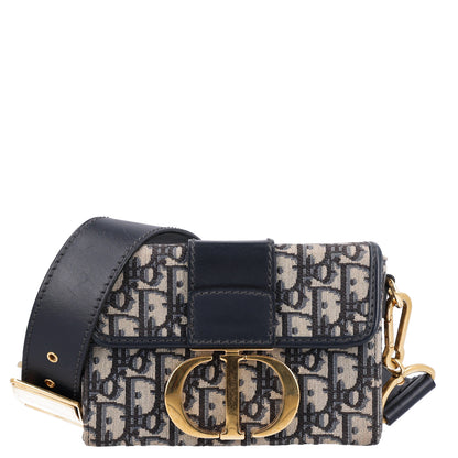 Christian Dior Oblique 30 Montaigne Box Bag Blue 1 of 9