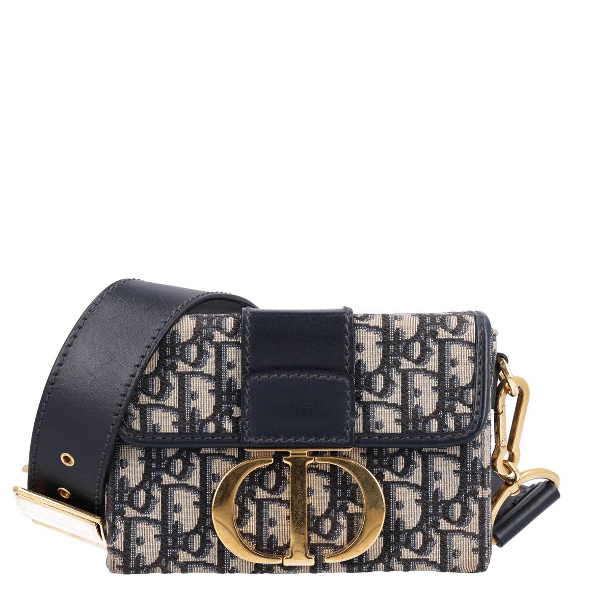 Christian Dior Oblique 30 Montaigne Box Bag Blue 1 of 18