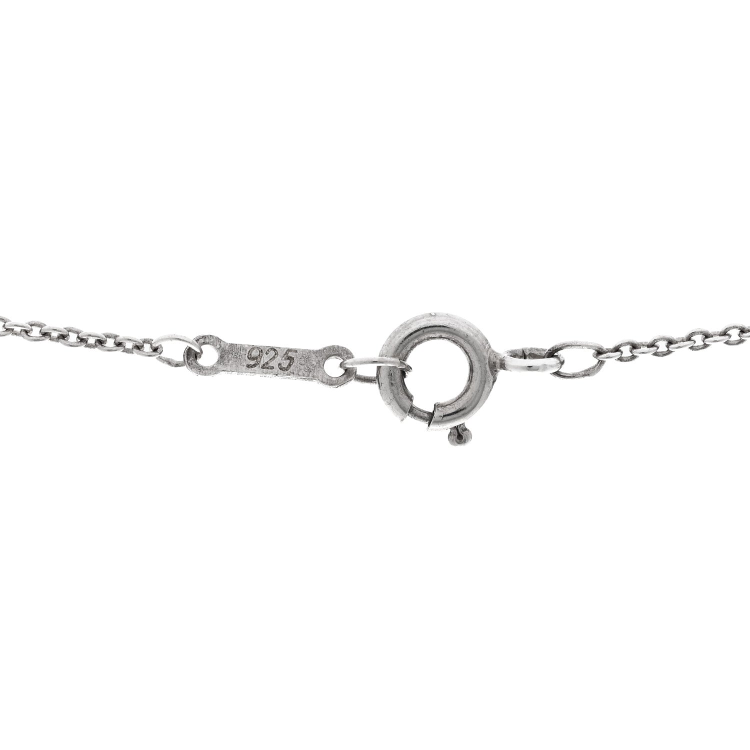 Tiffany Sterling Silver 11mm Elsa Peretti Bean Pendant Necklace 5 of 6