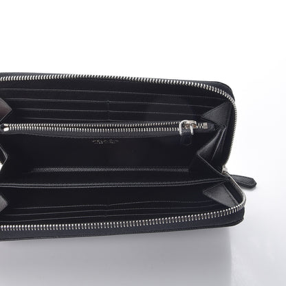 Prada Saffiano Zip Around Wallet Nero Black 5 of 8