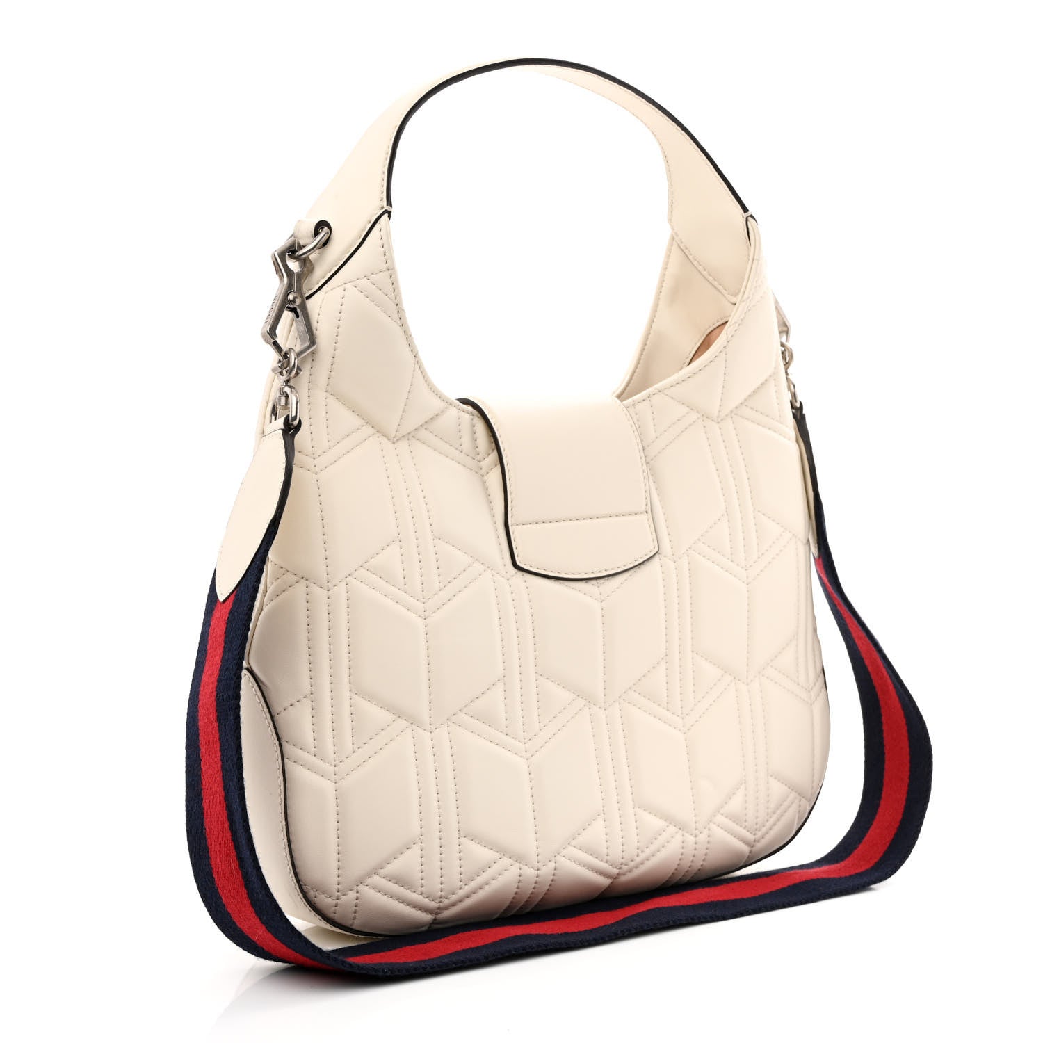 Gucci Calfskin Web Quilted Small Dionysus Hobo White 3 of 14