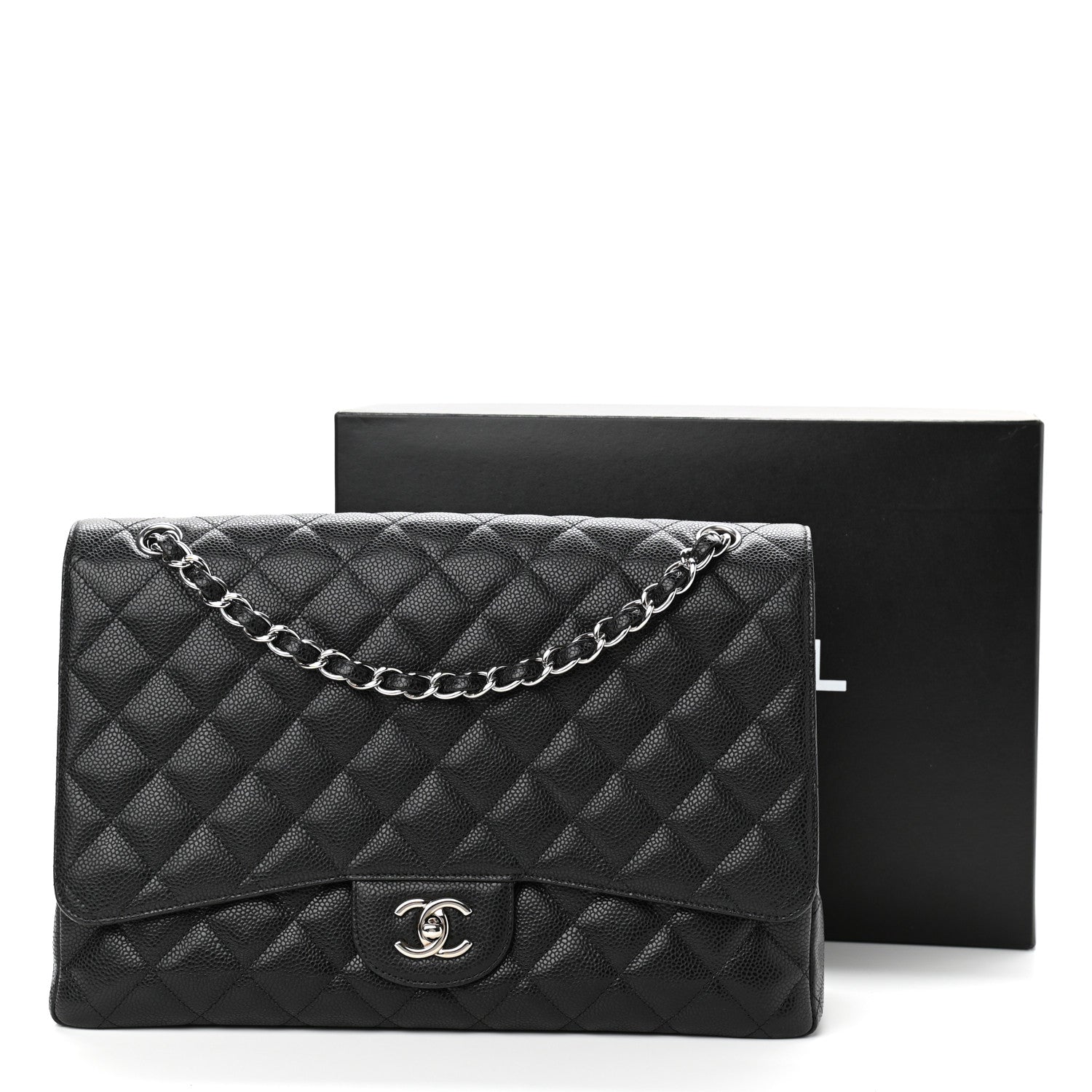 Chanel Caviar Quilted Maxi Single Flap Black 10 of 10