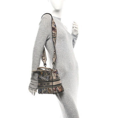 Christian Dior Canvas Embroidered Jardin D'Hiver Medium Lady D-Lite Beige Multicolor 2 of 11