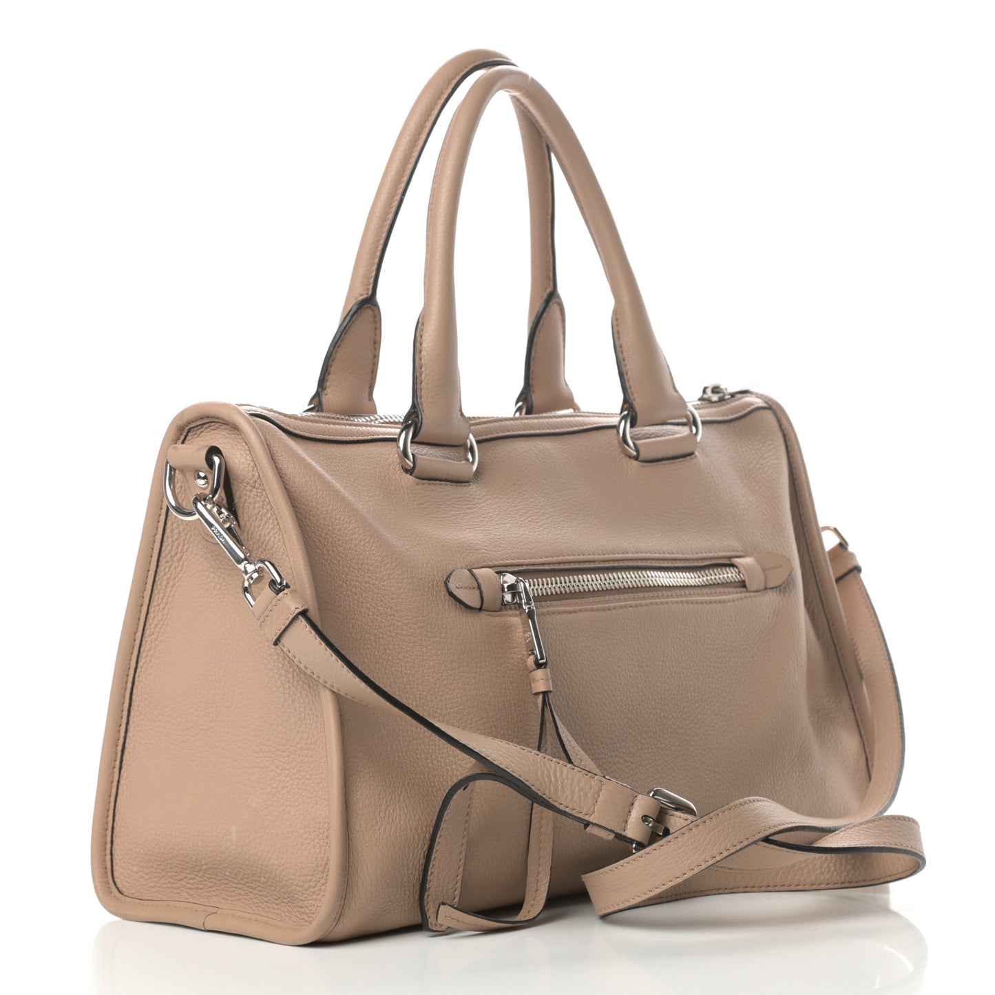 Vitello Daino Shopping Satchel Cammeo