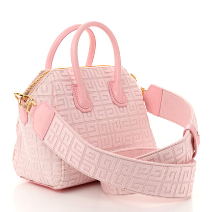 Givenchy Canvas Jacquard Embroidered Calfskin 4G Mini Antigona Tender Pink 3 of 11