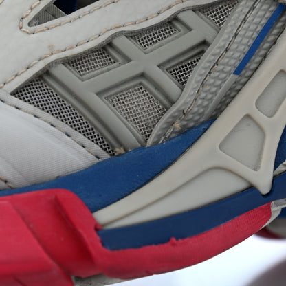Balenciaga Rubber Mesh Bi-Color Womens Track.2 Open Sneakers 35 Beige Blue Red 11 of 17