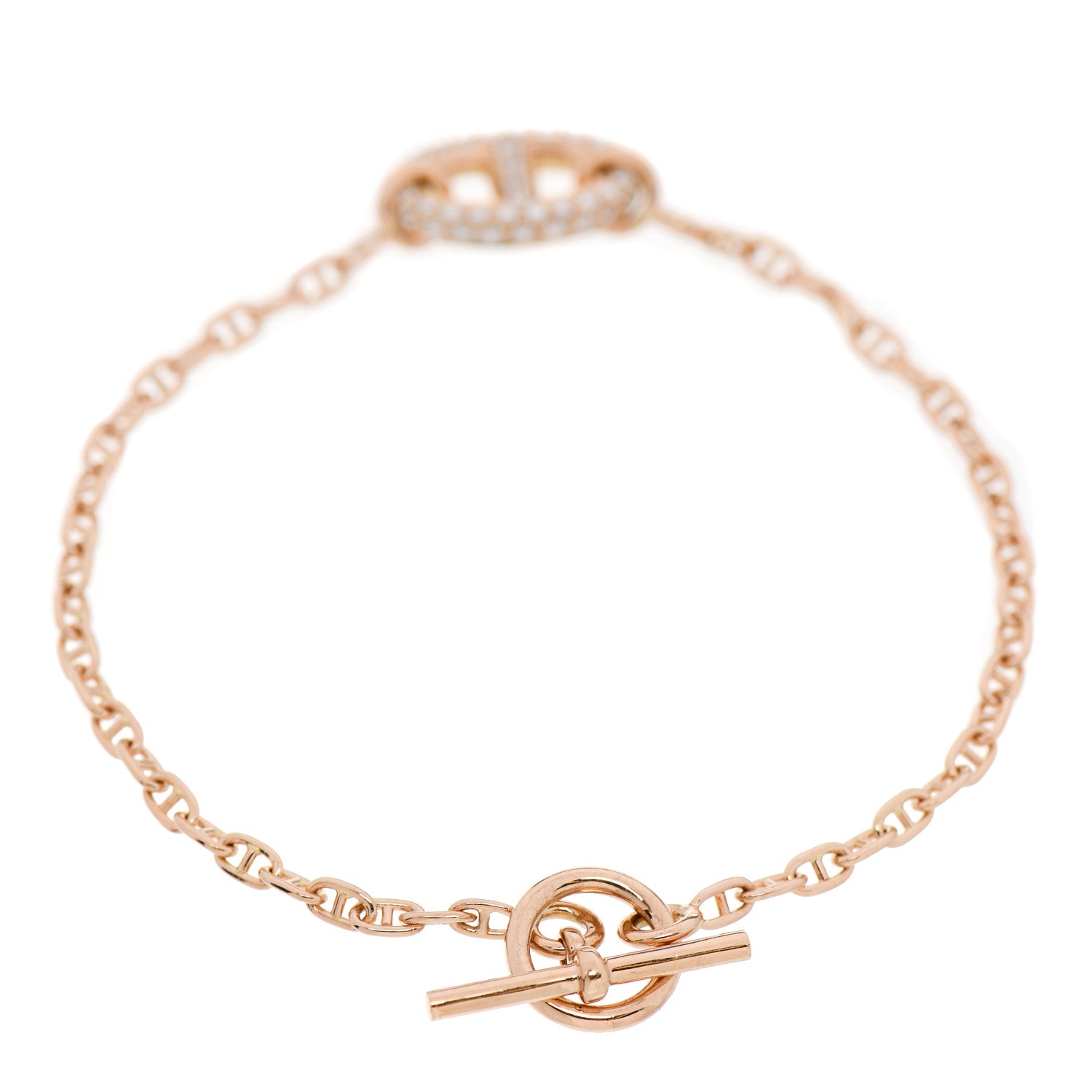 Hermes 18K Rose Gold Diamond PM Farandole Bracelet SH 2 of 4